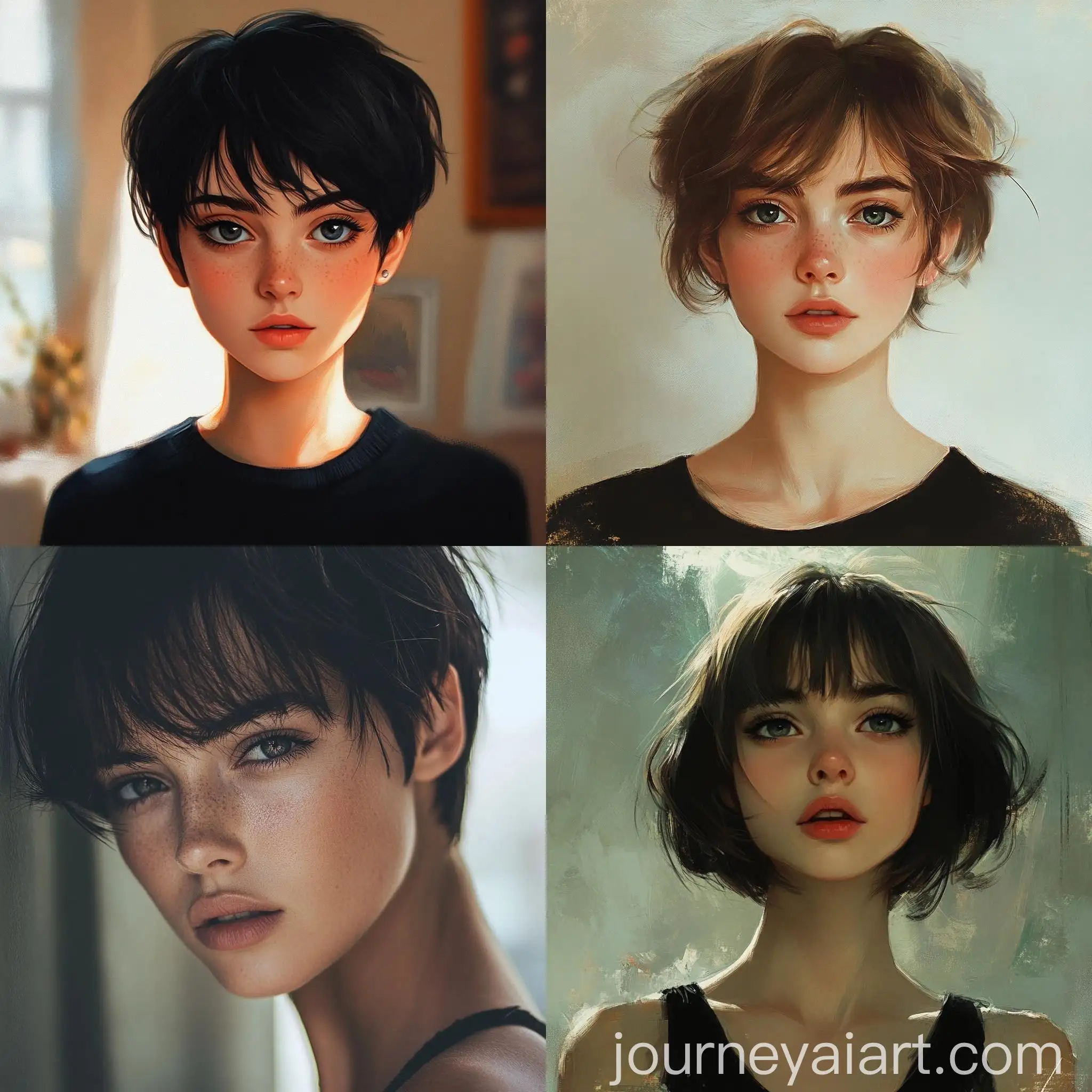 Girl-with-Short-Hair-in-Urban-Street-Fashion