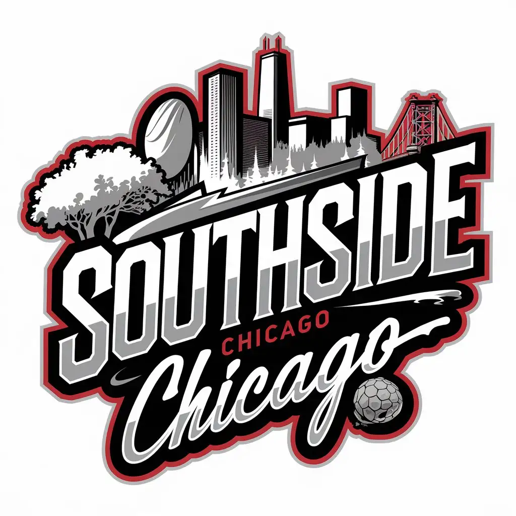 LOGO Design For SouthSide Chicago Realistic Urban Theme with Chicago Buildings and Graffiti Style