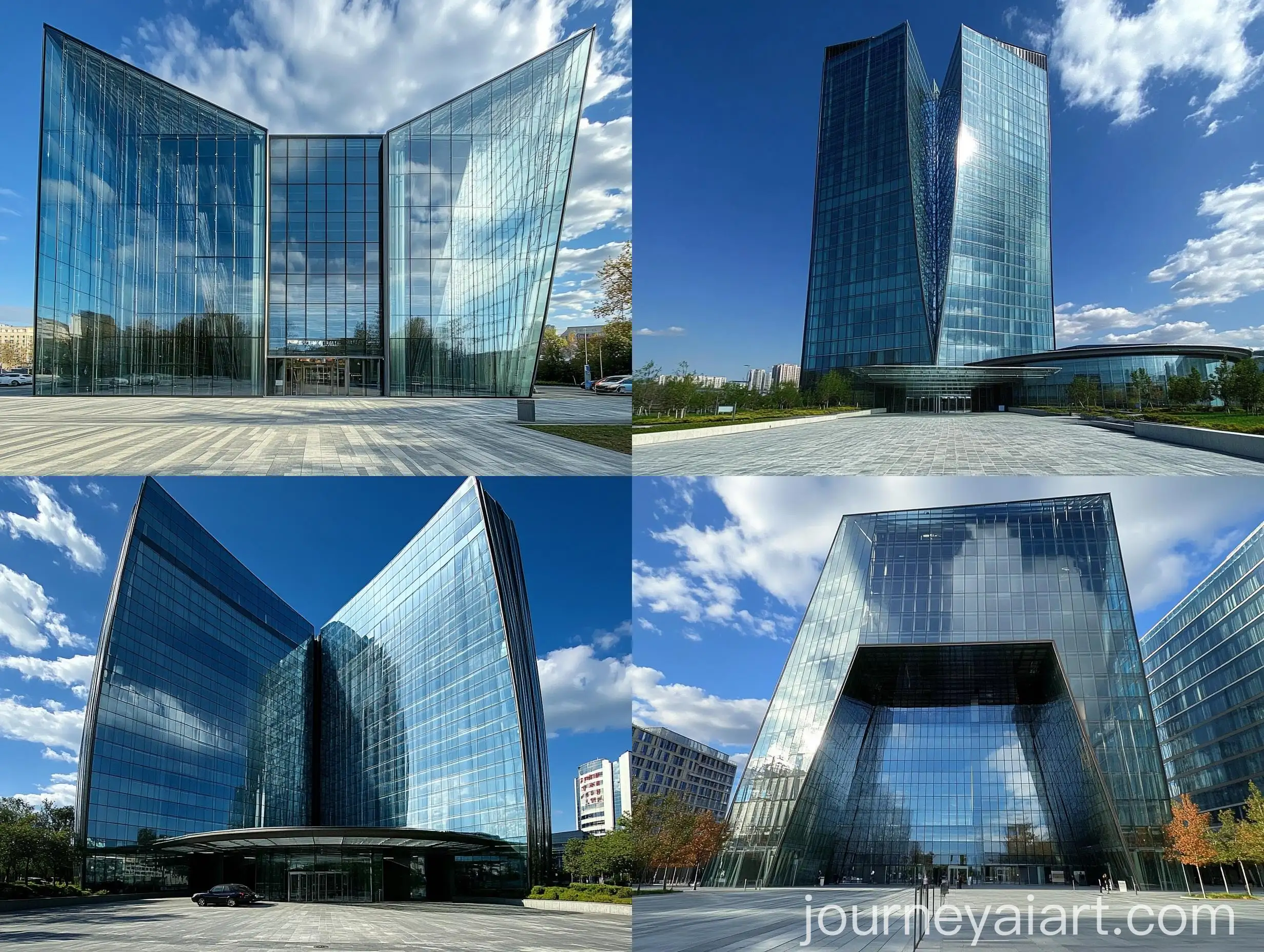 Urban-Park-Entrance-with-Glass-Building