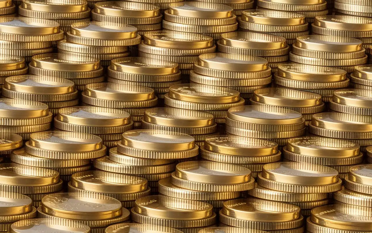 Stack-of-Shiny-Golden-Coins-with-Detailed-Reflections-and-Textures