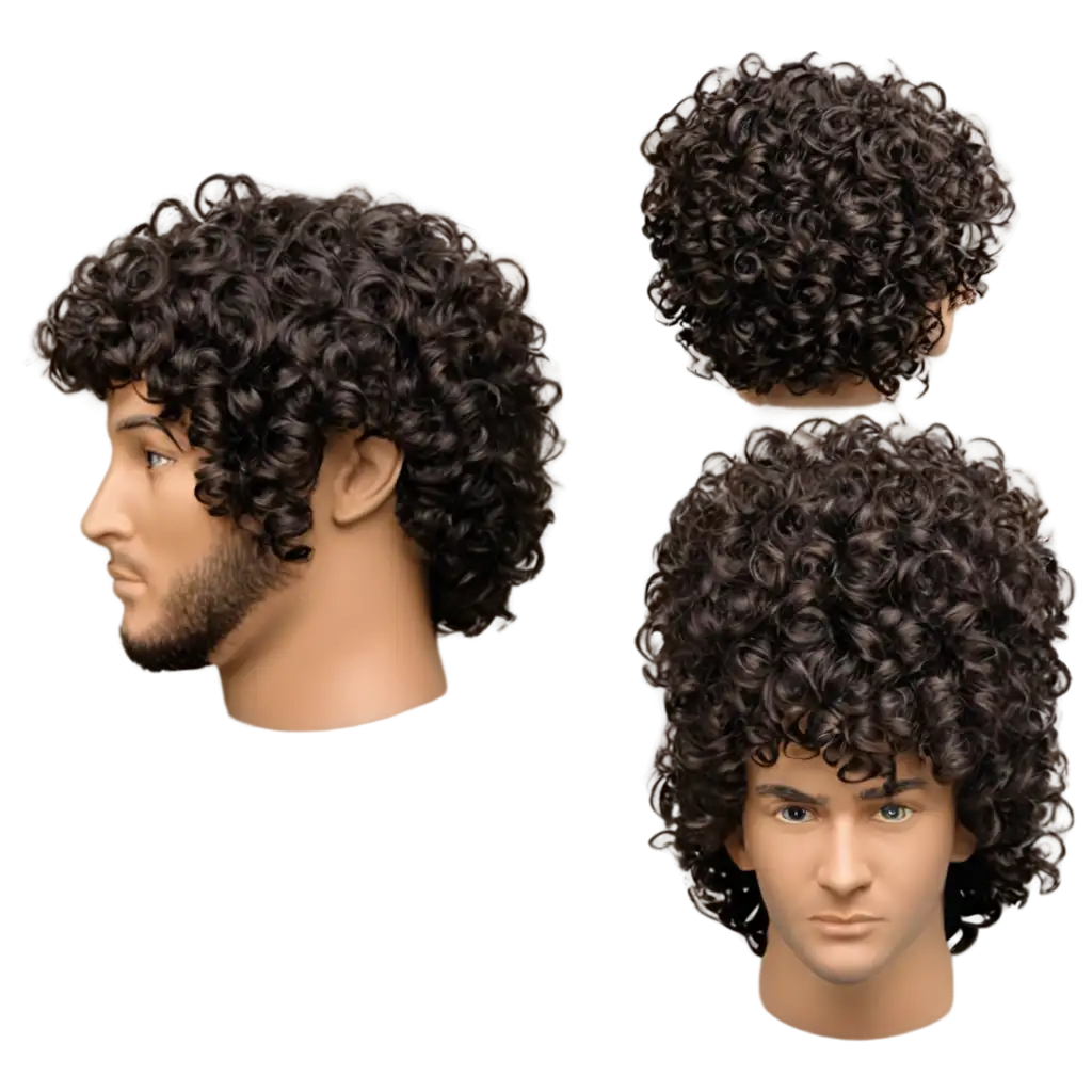 Curly-Wig-with-Brown-Sideburns-Like-Pushkins-PNG-HighQuality-Detailed-Image-for-Creative-Projects