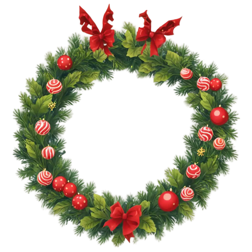 HighQuality-Christmas-Wreath-PNG-Image-for-Festive-Designs-and-Creative-Projects