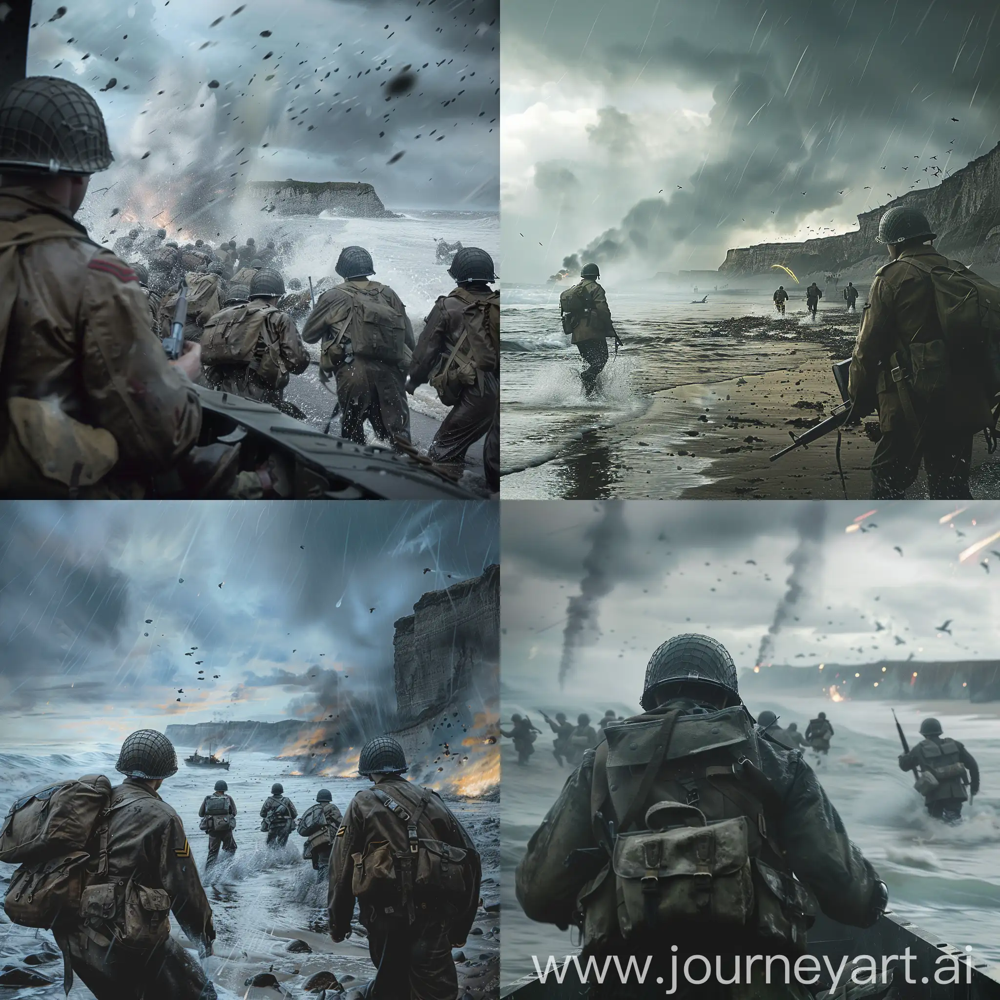 World-War-II-Soldiers-Landing-on-Stormy-Beach-DDay-Invasion-Scene