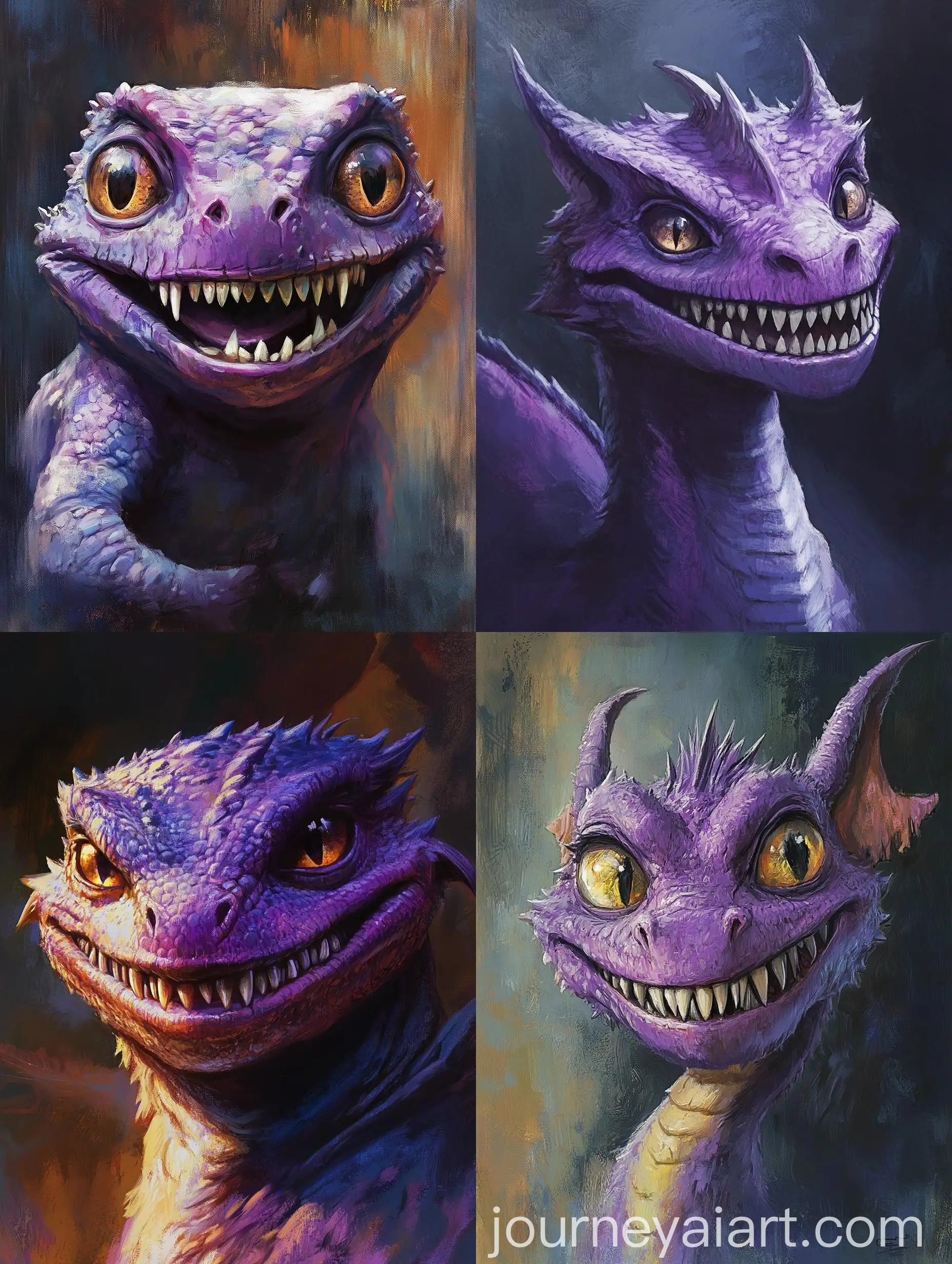 Cheerful-Purple-Kobold-Portrait-with-Sharp-Teeth