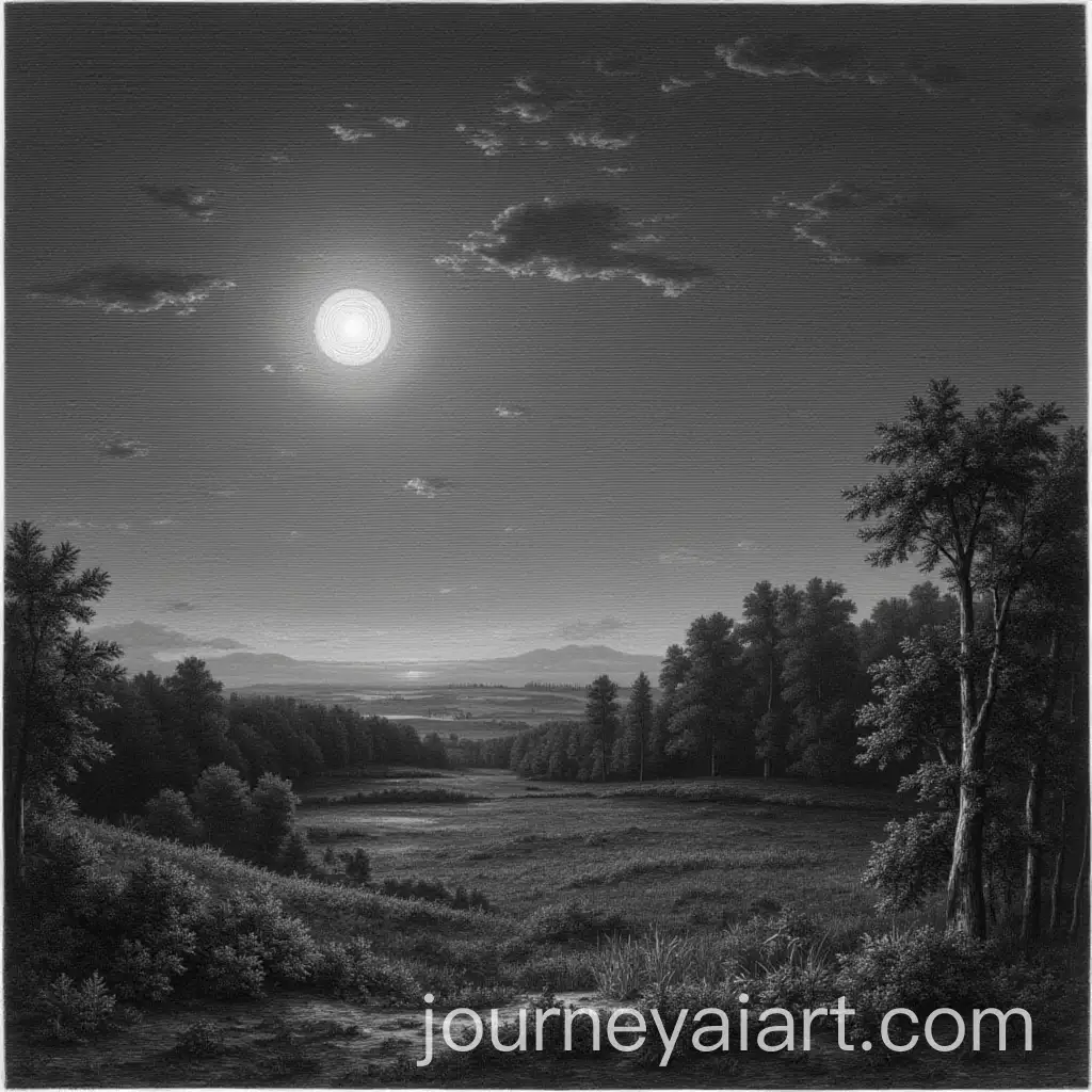 18th-Century-Engraving-of-an-Open-Field-at-Night-Under-a-Full-Moon