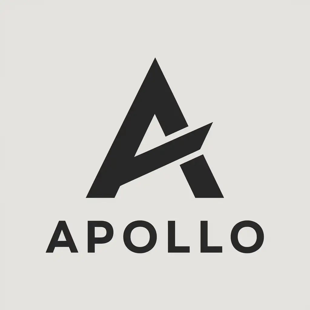 a vector logo design,with the text "Apollo", main symbol:A,Moderate,clear background