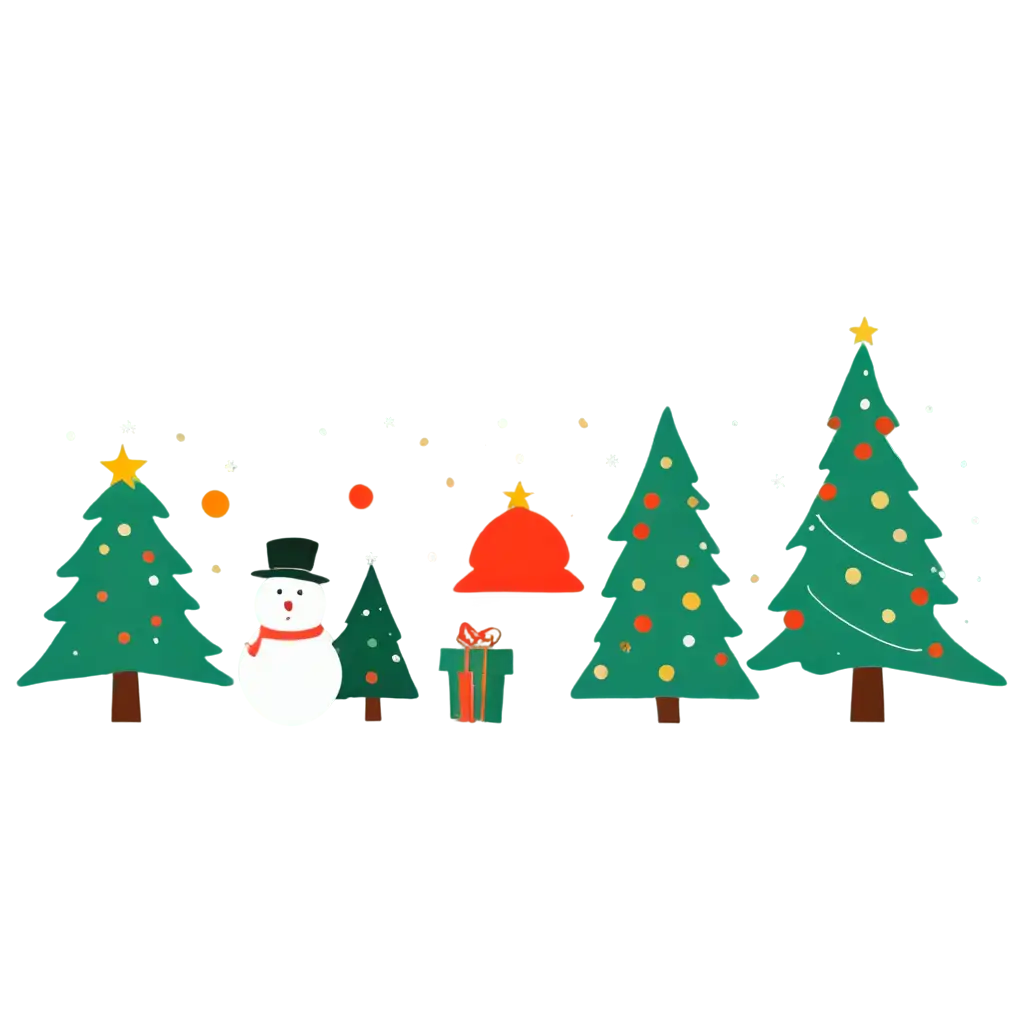 Minimalized-Flat-Vector-Illustrate-Christmas-PNG-Image-Creative-and-Versatile-Design-for-Online-Presence