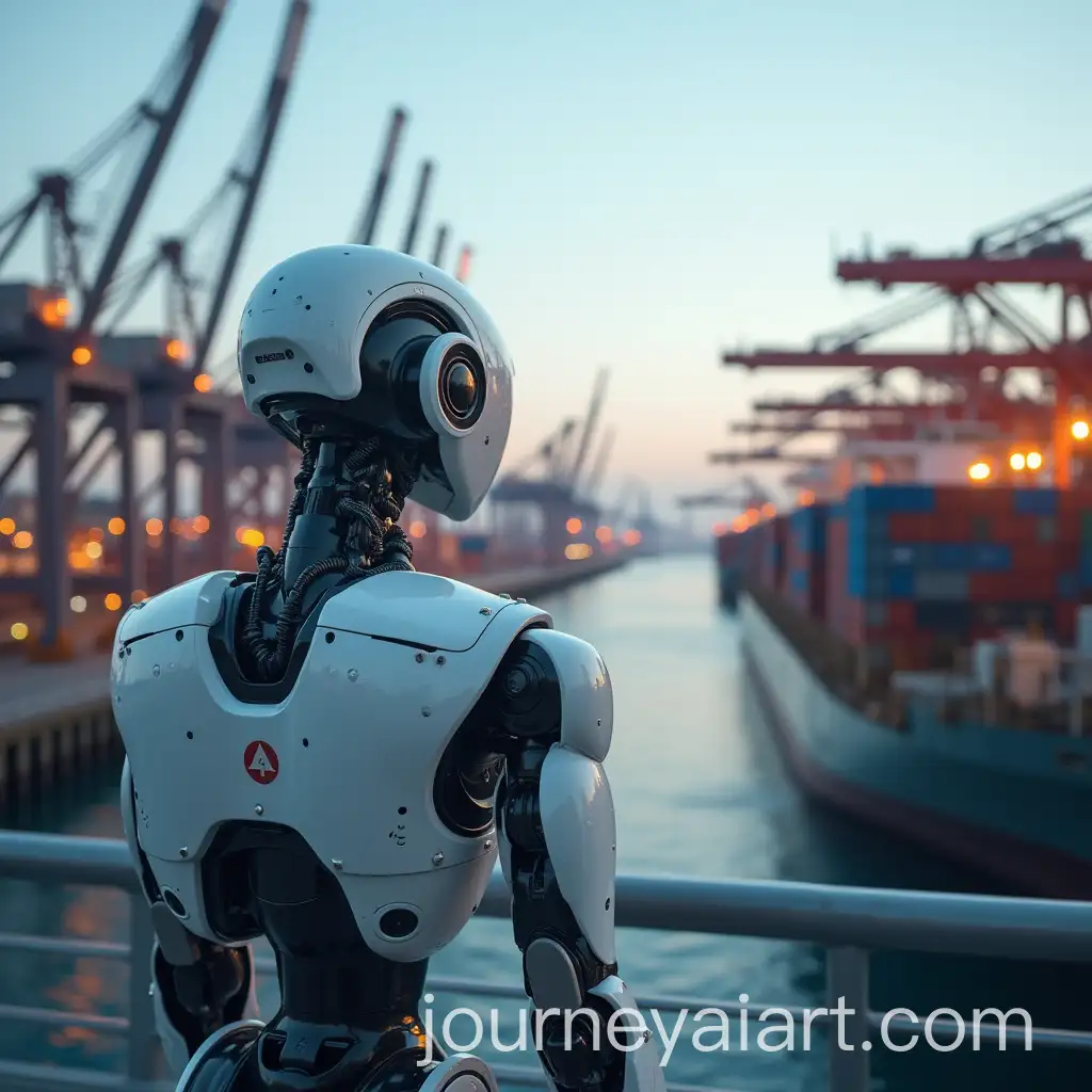 Robot-Monitoring-Shipping-Containers-and-Ships-at-Port