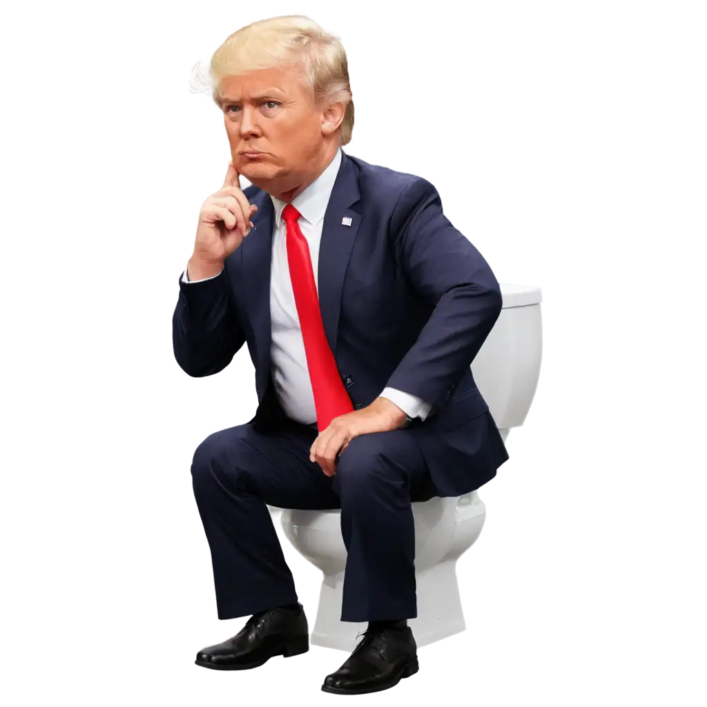 Humorous-PNG-Illustration-Donald-Trump-on-a-Toilet