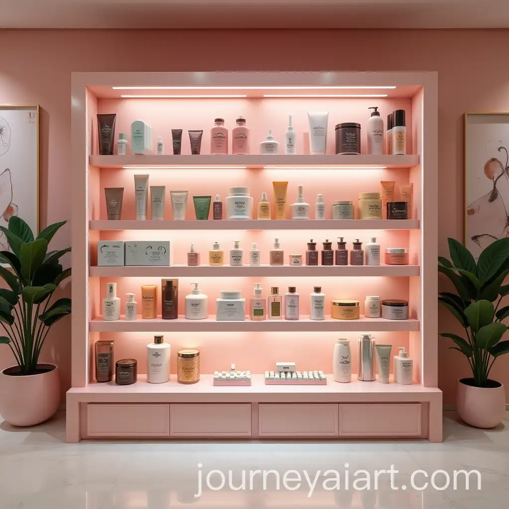Colorful-Display-Rack-Featuring-Beauty-Products-in-a-Retail-Store