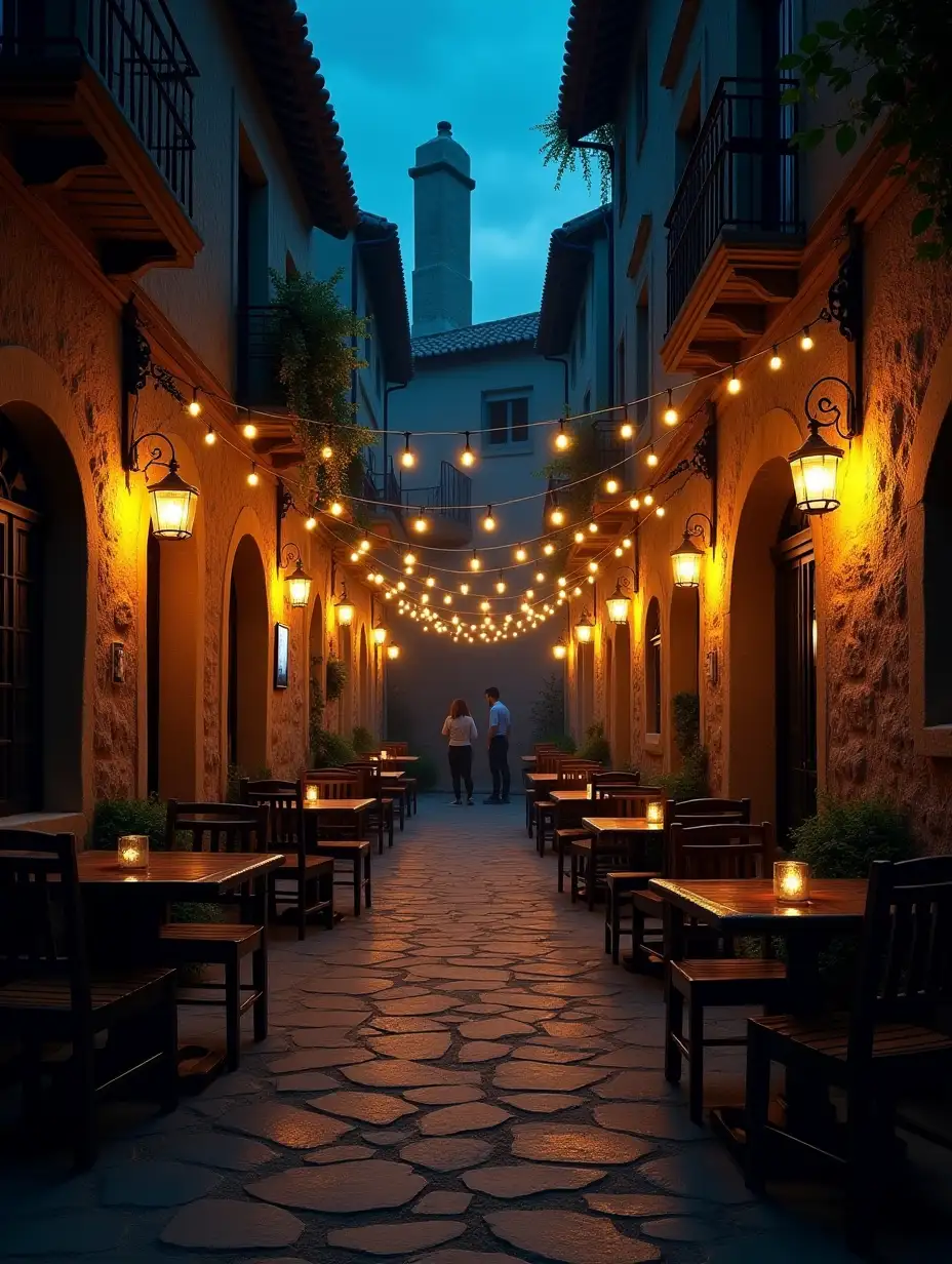 Dark-Fantasy-Mediterranean-Alleyway-at-Night-with-Warm-Lanterns-and-Rustic-Tavern-Ambiance