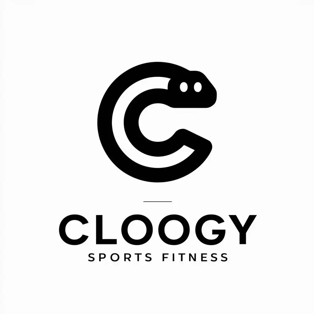 LOGO-Design-For-Cloogy-Dynamic-C-with-Snake-Symbol-for-Sports-Fitness-Industry