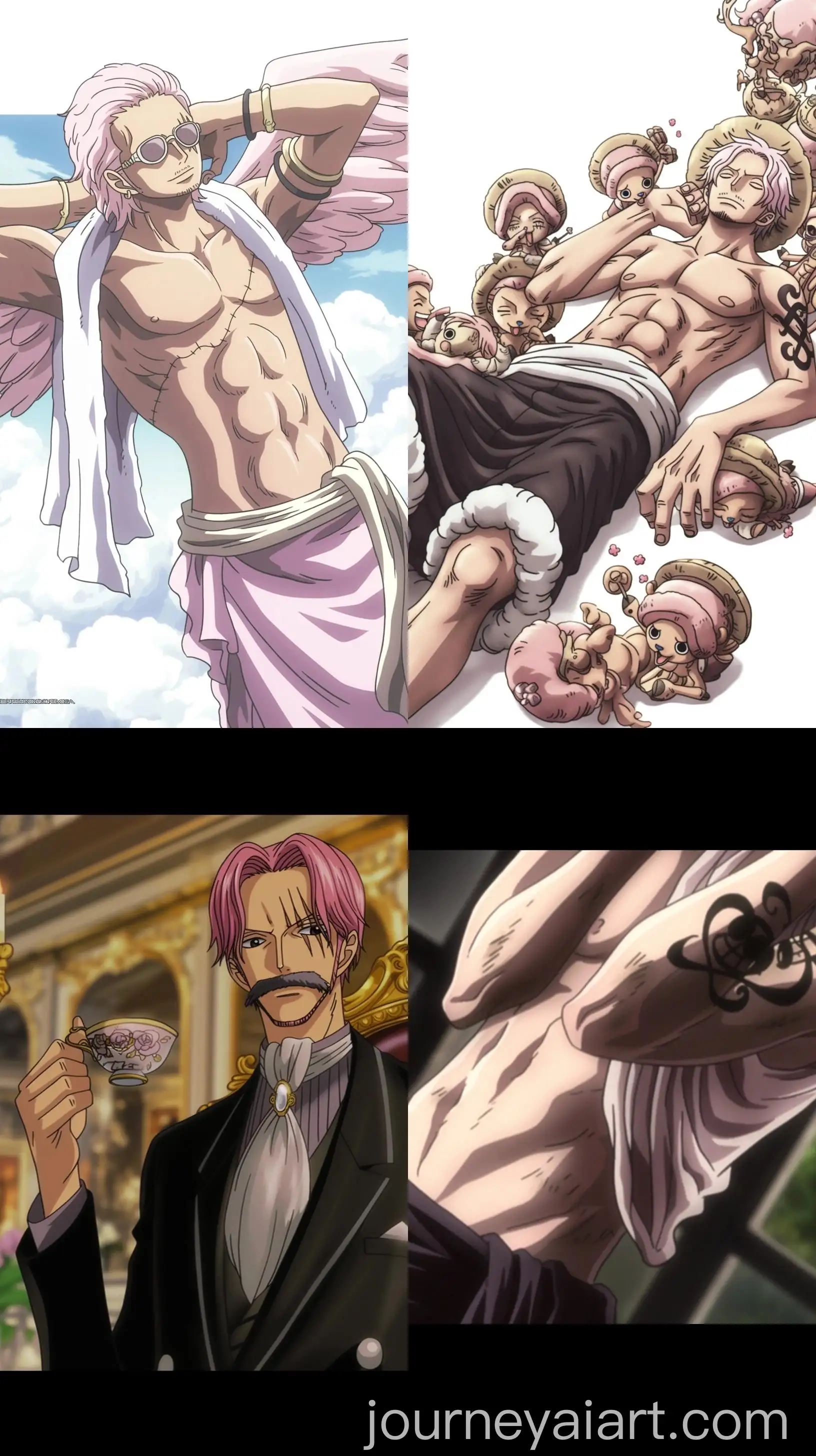 PinkHaired-Man-in-Anime-DVD-Still-One-Piece-Tribute-Art
