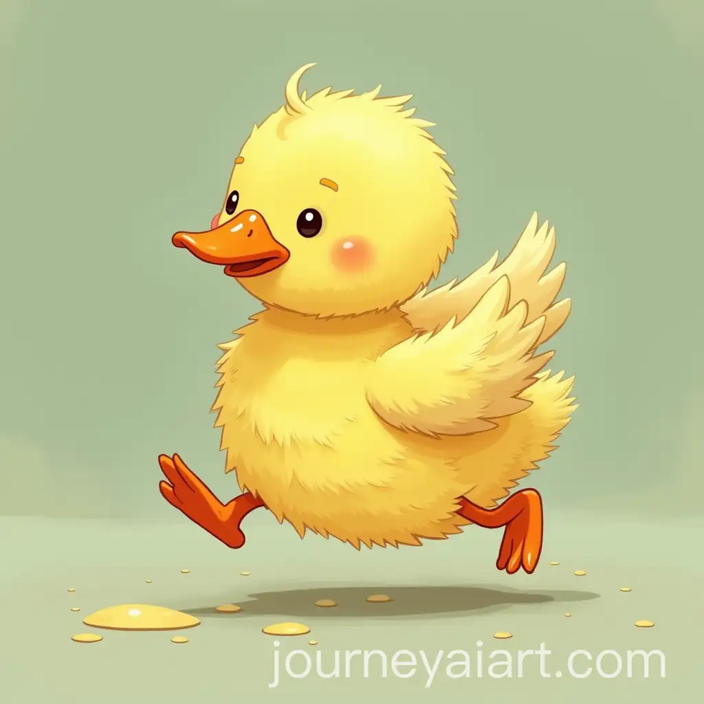 FlAI-Image-Prompt-Expansionuffy-Yellow-Duckling-Running-Towards-You