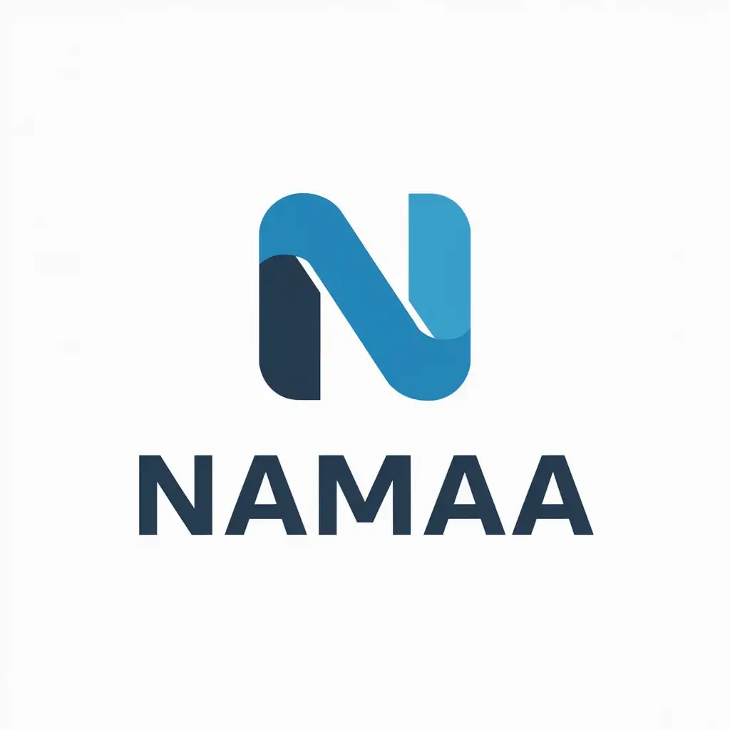 LOGO Design For Namaa Modern N Icon in Blue White for Payment Solution App