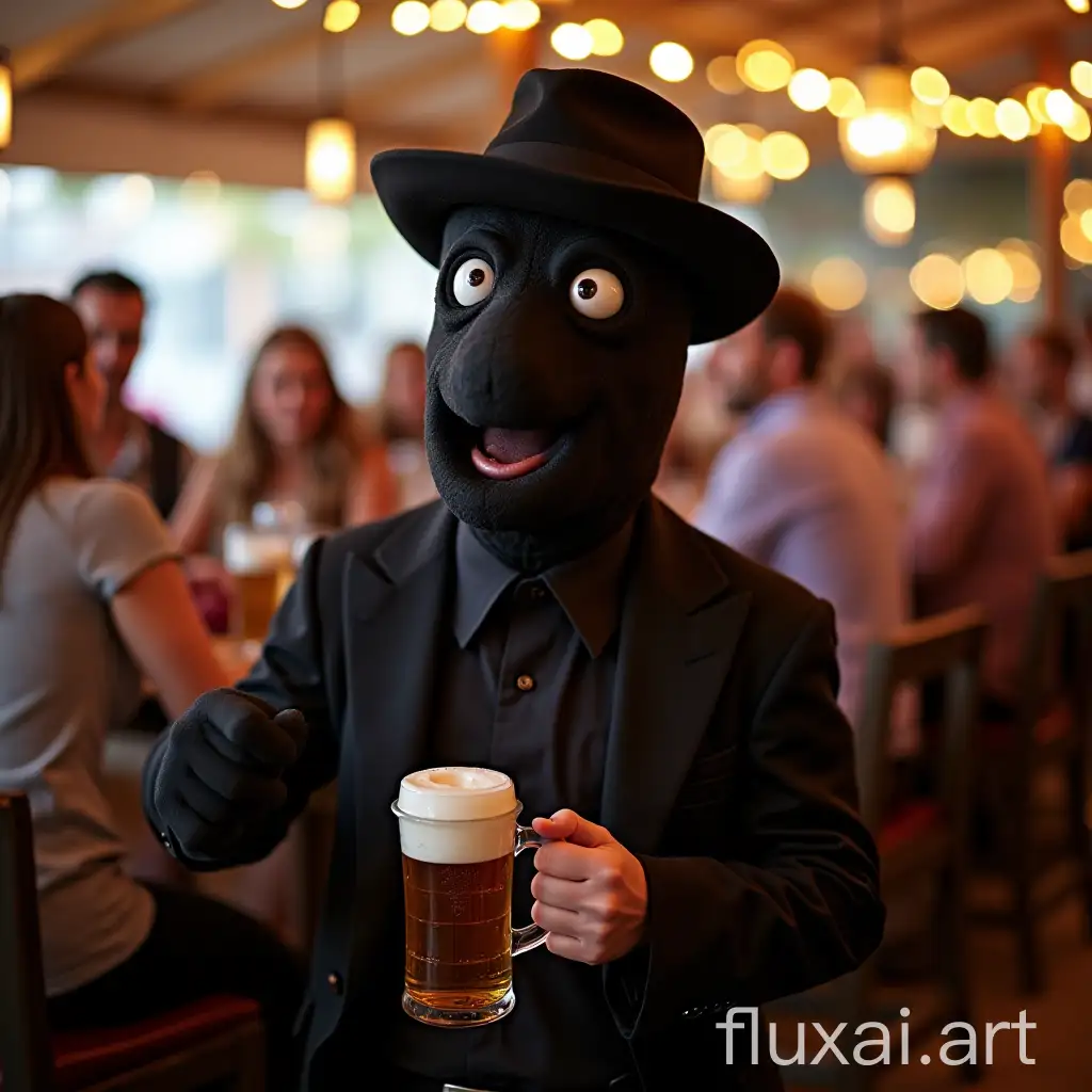 Enderman enjoying himself at Oktoberfest.