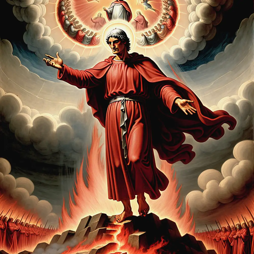 Dante Alighieri Guiding Souls to Heaven and Hell