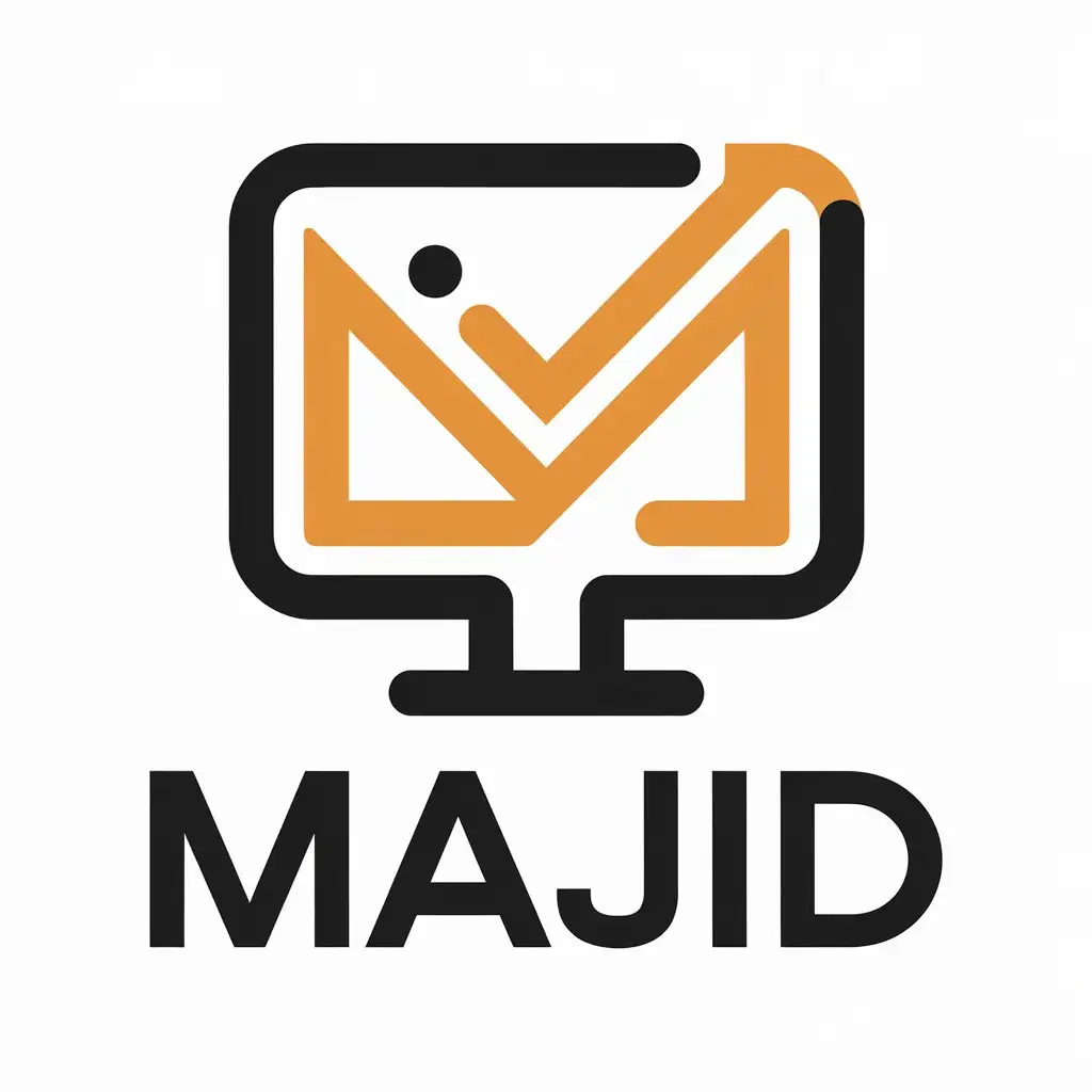 LOGO-Design-for-Majid-Modern-Tech-Style-with-Computer-Symbol-and-Clear-Background