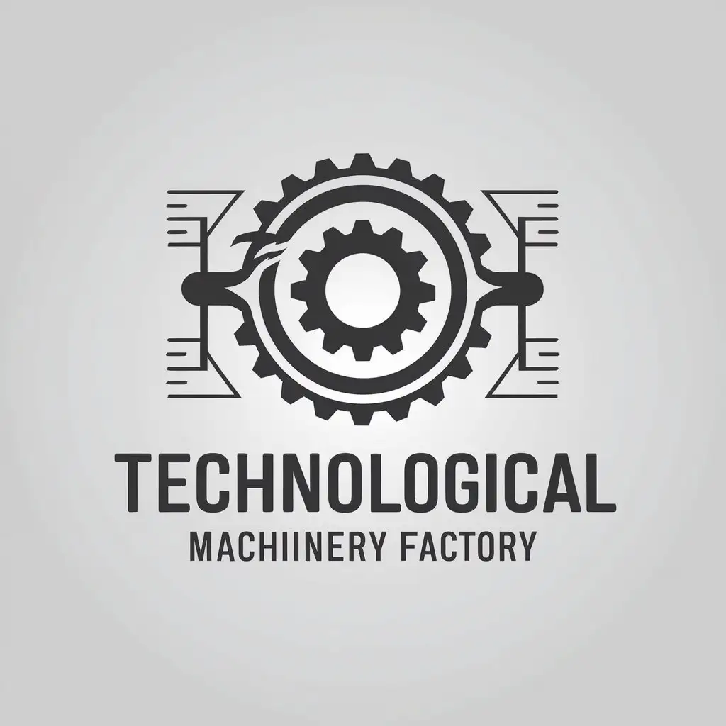 a vector logo design,with the text "technological machinery factory", main symbol:weld, gear,complex,be used in machine engineering industry,clear background