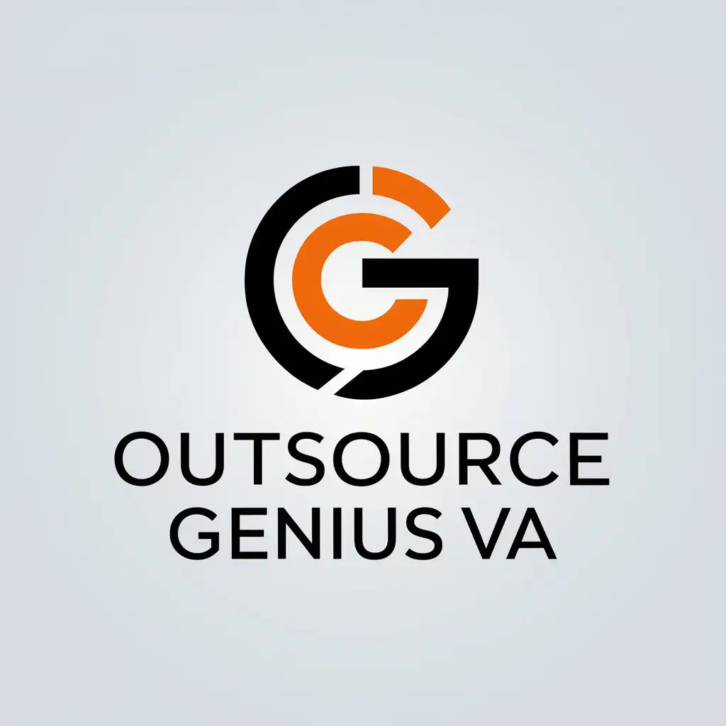 LOGO Design For Outsource Genius VA Modern Vector Design with OG Symbol