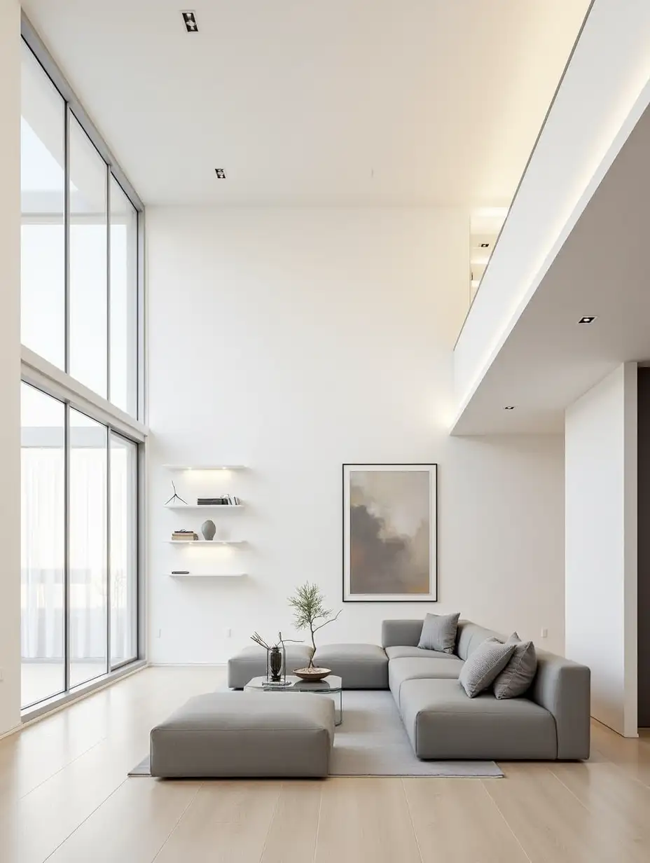 Modern-Minimalist-Living-Room-with-Natural-Light-and-Abstract-Art