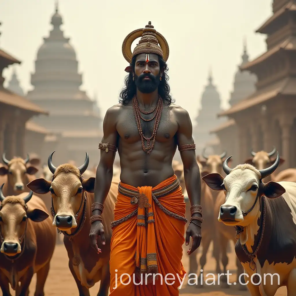 Lord-Krishna-with-Cows-in-Dwarka-City