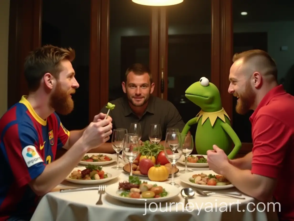 Lionel-Messi-Anthony-Albanese-Kermit-the-Frog-Luke-Combs-and-Conor-McGregor-at-a-Dinner-Party