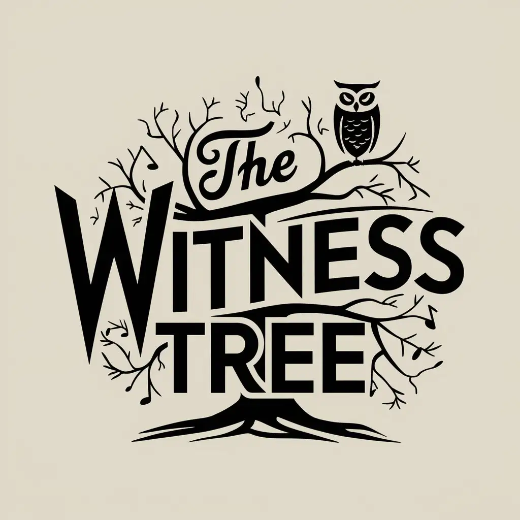 LOGO Design for The Witness Tree MultiInstrumentalist Electronic Rock Theme with Modern Minimalist Style