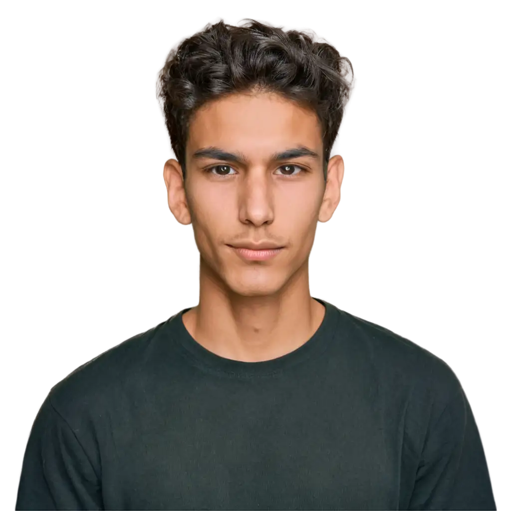 19YearOld-Young-Man-with-Light-Brown-Skin-in-Black-Shirt-HighQuality-PNG-Image