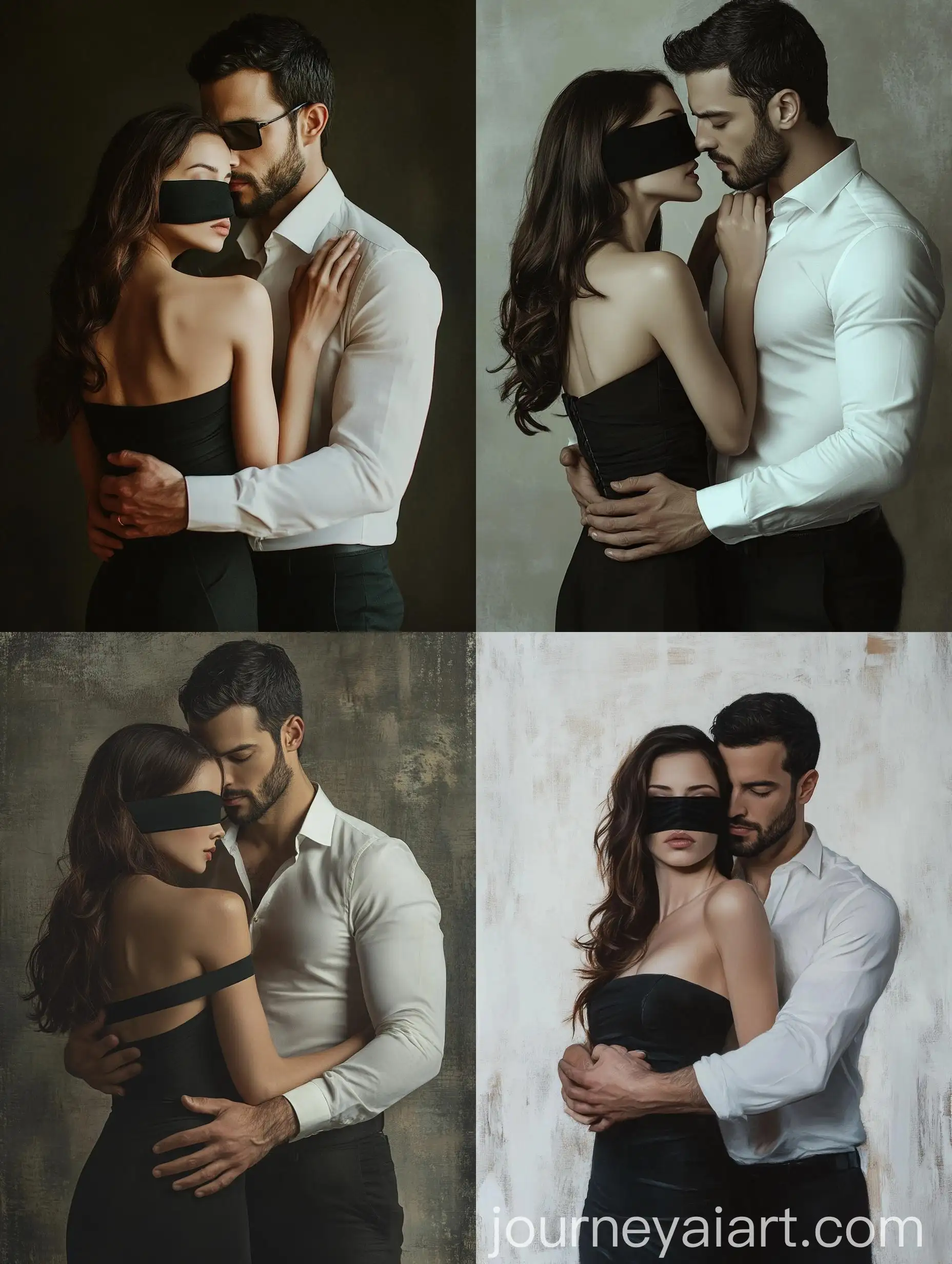 Affectionate-Moment-Handsome-Man-Hugs-Young-Woman-with-Covered-Eyes