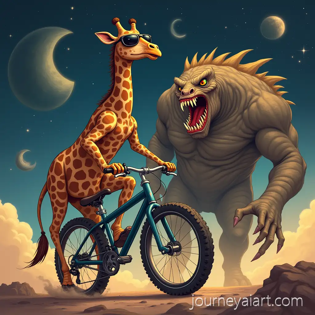 GGiraffe-Space-Adventure-Promptiraffe-Riding-a-Bicycle-in-Space-with-Monster-Attack-and-Sunglasses