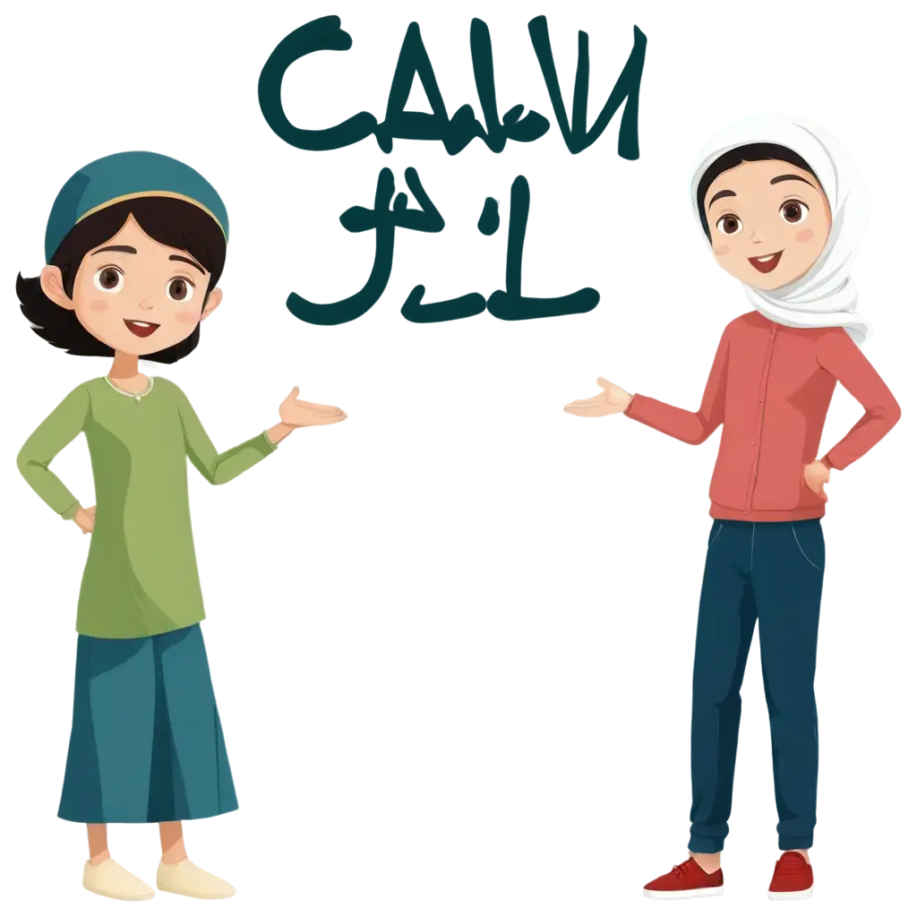 Muslim-Boy-and-GirlPNG-Image-SEO-Analysis-Giving-Salam-in-PNG-Format-Vector-Image-for-Cultural-and-Religious-Representation