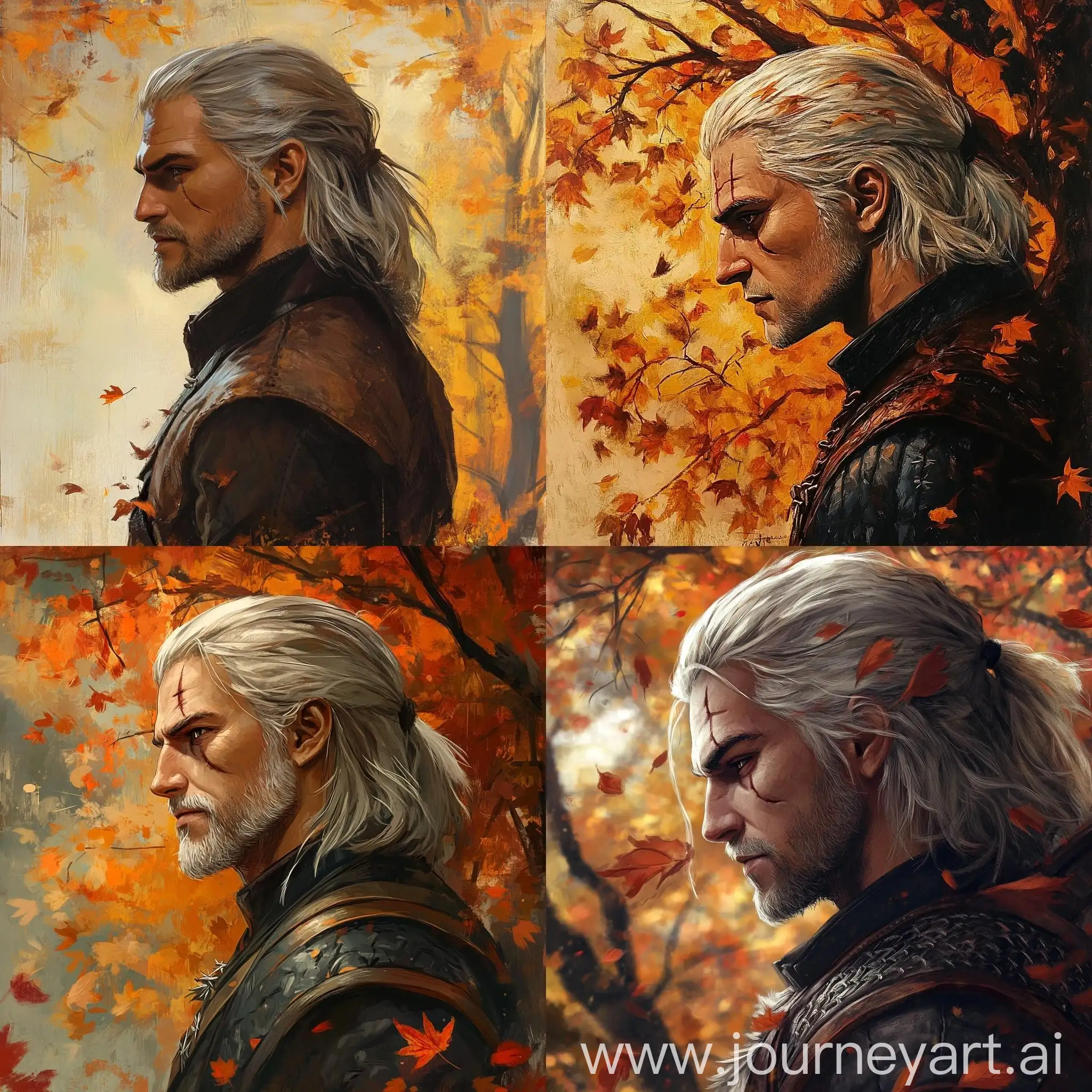 Geralt-of-Rivia-Profile-Portrait-in-Autumn-Setting