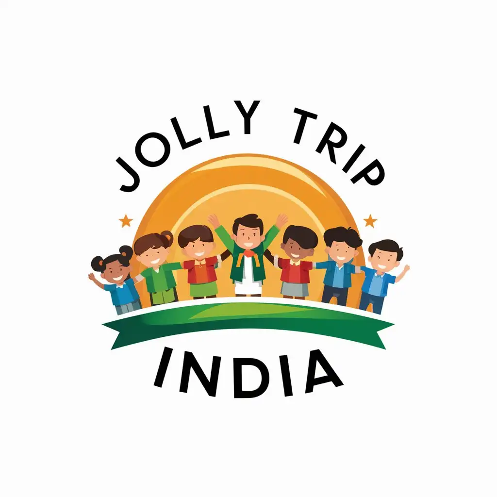 LOGO Design for Jolly Trip India School Students Vector Logo in Travel Industry