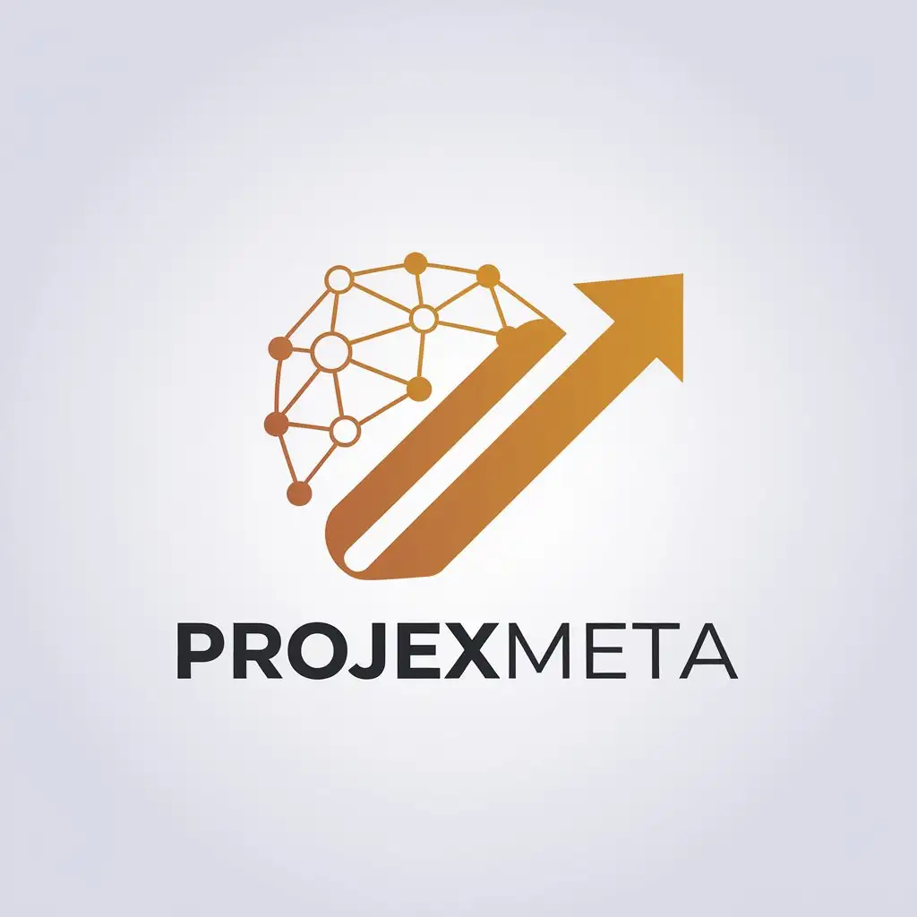 LOGO Design For ProjexMeta Network Technology Digital Boost Arrow Luxury Professional Marketing Online Creative Innovative Strategy Growth Business Global