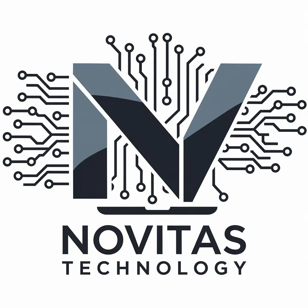 LOGO Design for Novitas Technology Modern Professional Vector Logo with Clear Background