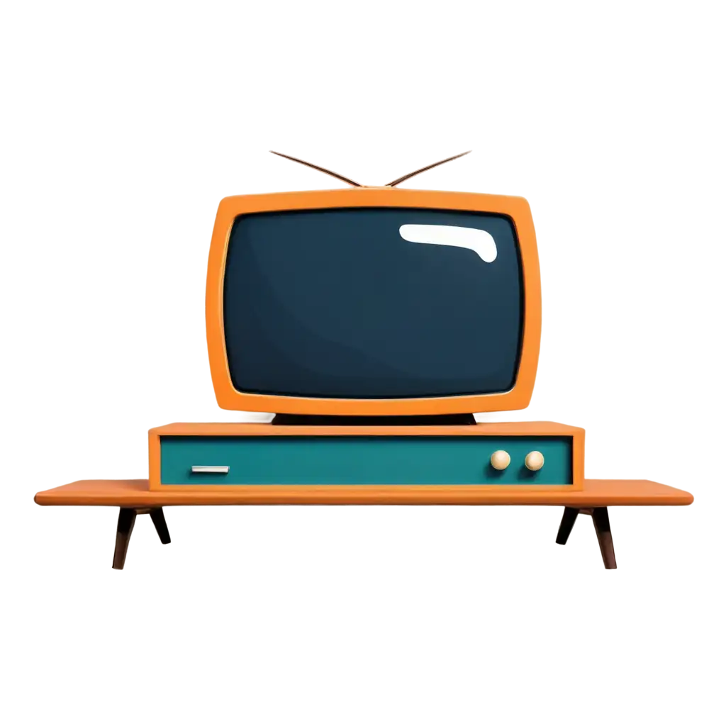 illustration cute of tv minimal