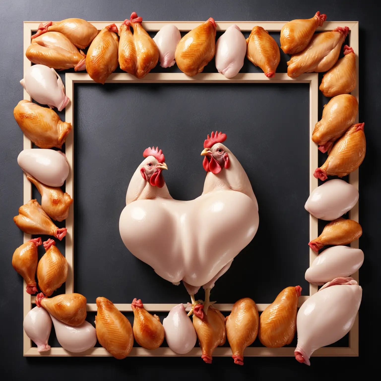 Square-Frame-Made-of-Chicken-Breasts