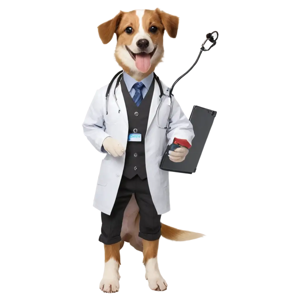 Dogtor-PNG-Image-Adorable-Canine-Doctor-Illustration-for-Veterinary-Websites