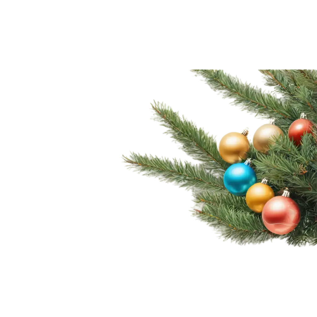 Fir-Branches-with-Christmas-Balls-and-Toys-PNG-Perfect-for-Holiday-Designs-and-Decorations