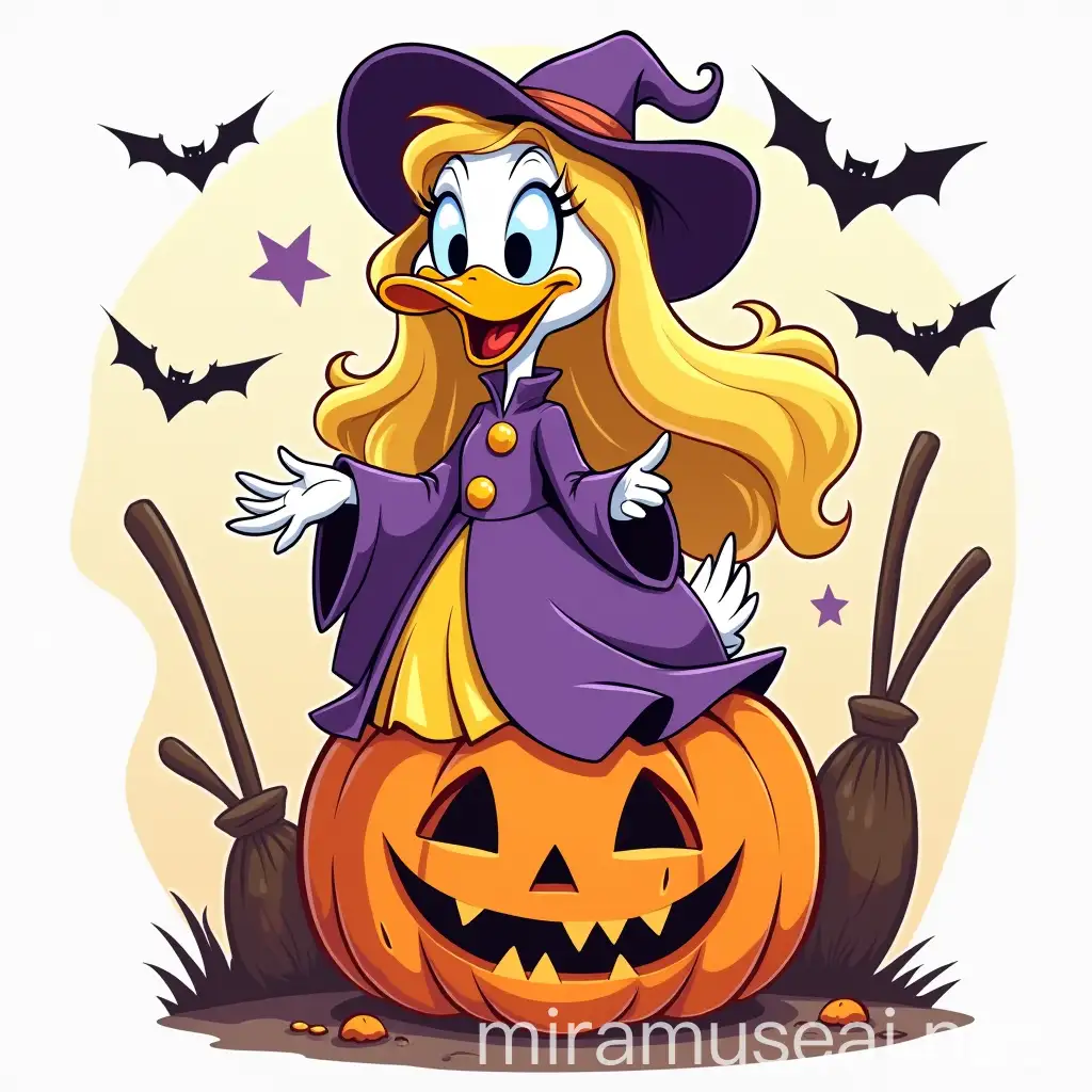 Daisy Duck as Sarah Sanderson Halloween Costume Fun