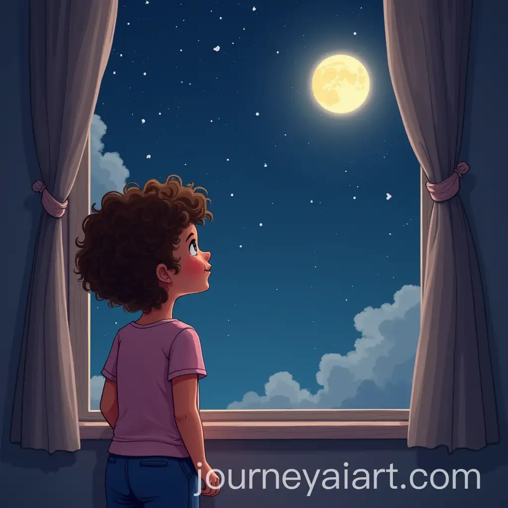 Luna-Gazing-at-the-Glowing-Moon-and-Stars-on-a-Cozy-Night