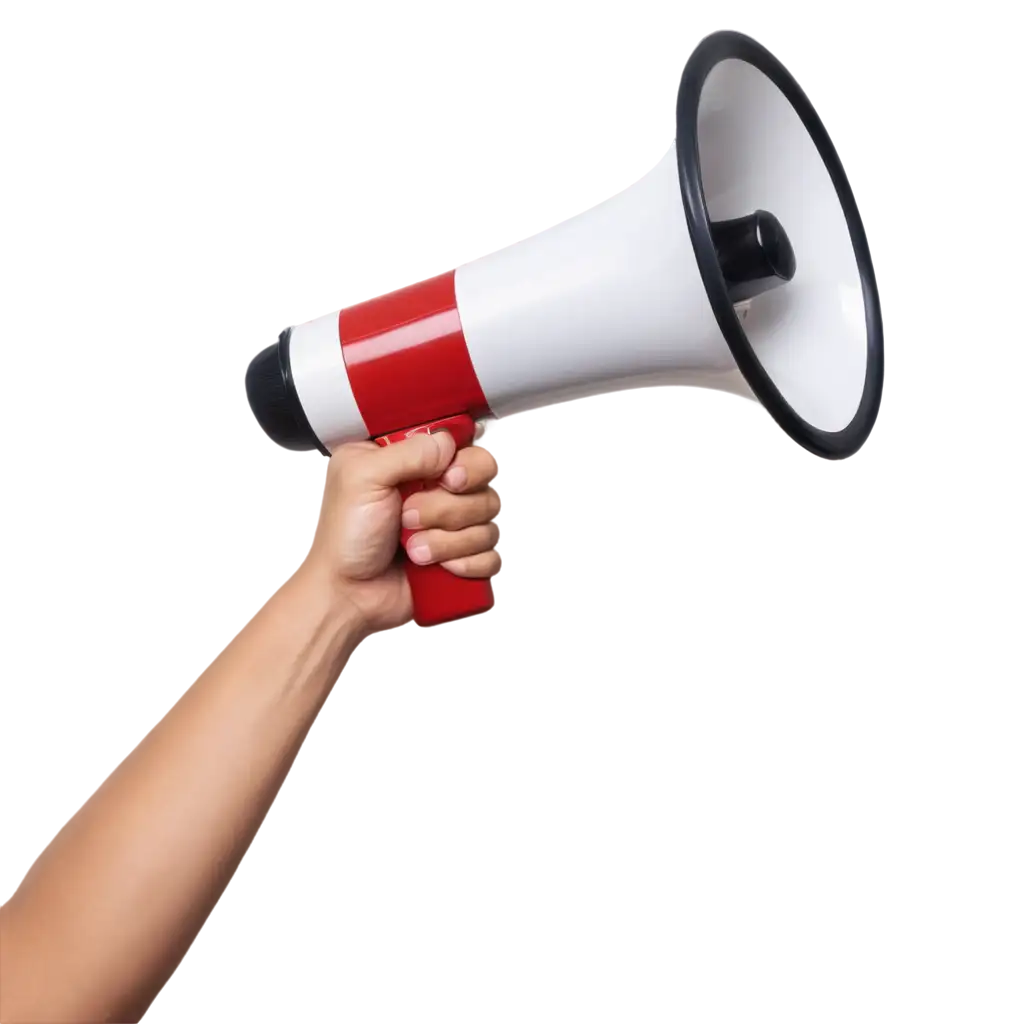 Hand-Holding-Megaphone-PNG-Image-Clear-and-Vibrant-Visuals-for-Online-Engagement