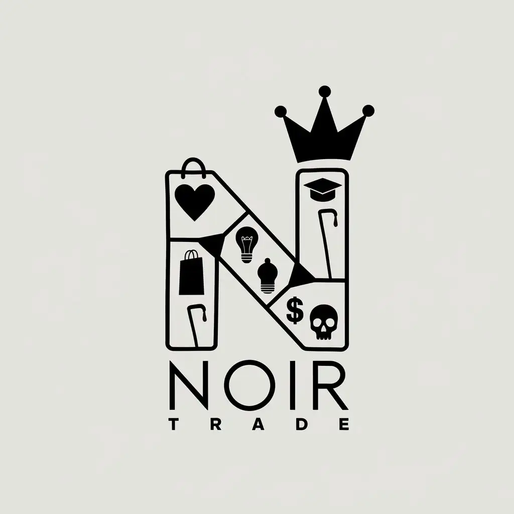 LOGO-Design-For-Noir-Trade-Innovative-Online-Platform-Combining-Ecommerce-and-Social-Media