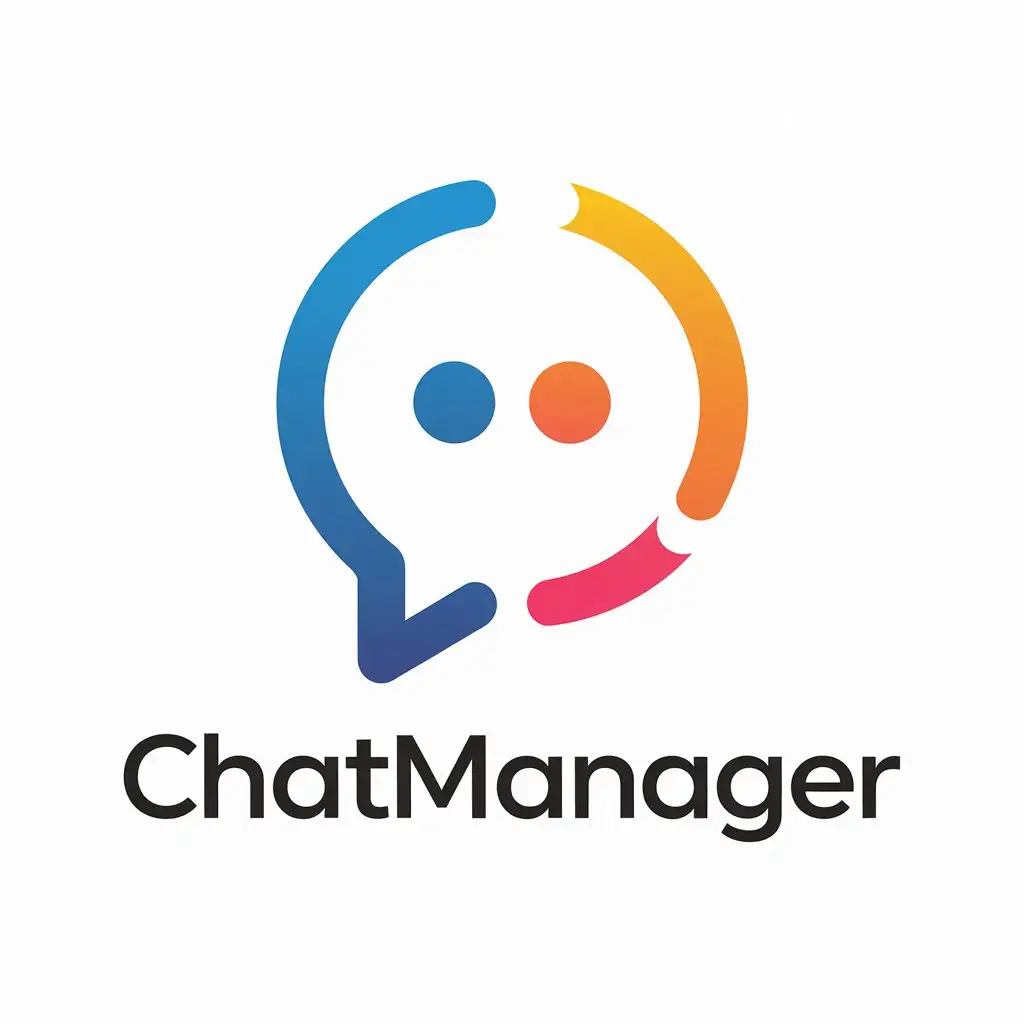 LOGO Design for ChatManager Minimalist Chat Bubble with Clear Background for the Internet Industry