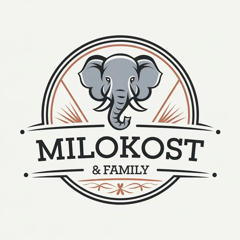 LOGO-Design-For-MILOKOST-FAMILY-Elegant-Elephant-Symbol-on-Clear-Background