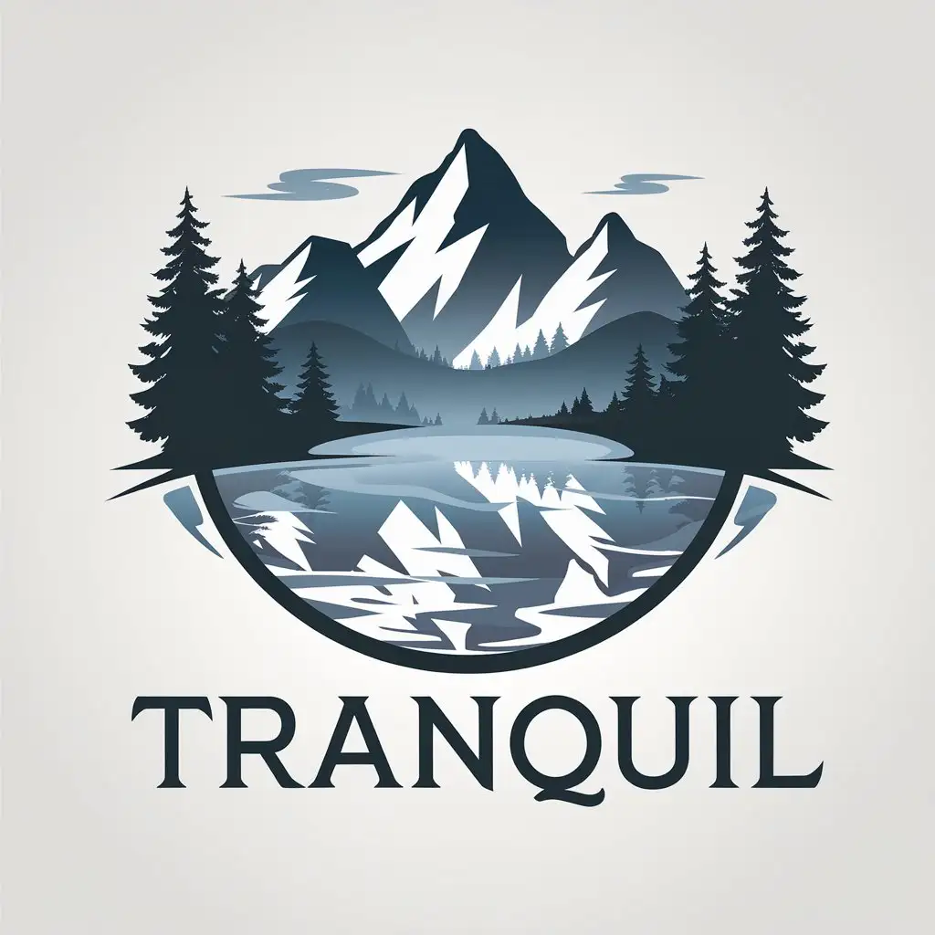 LOGO Design for Tranquil Modern Minimalist and Clear Background Theme