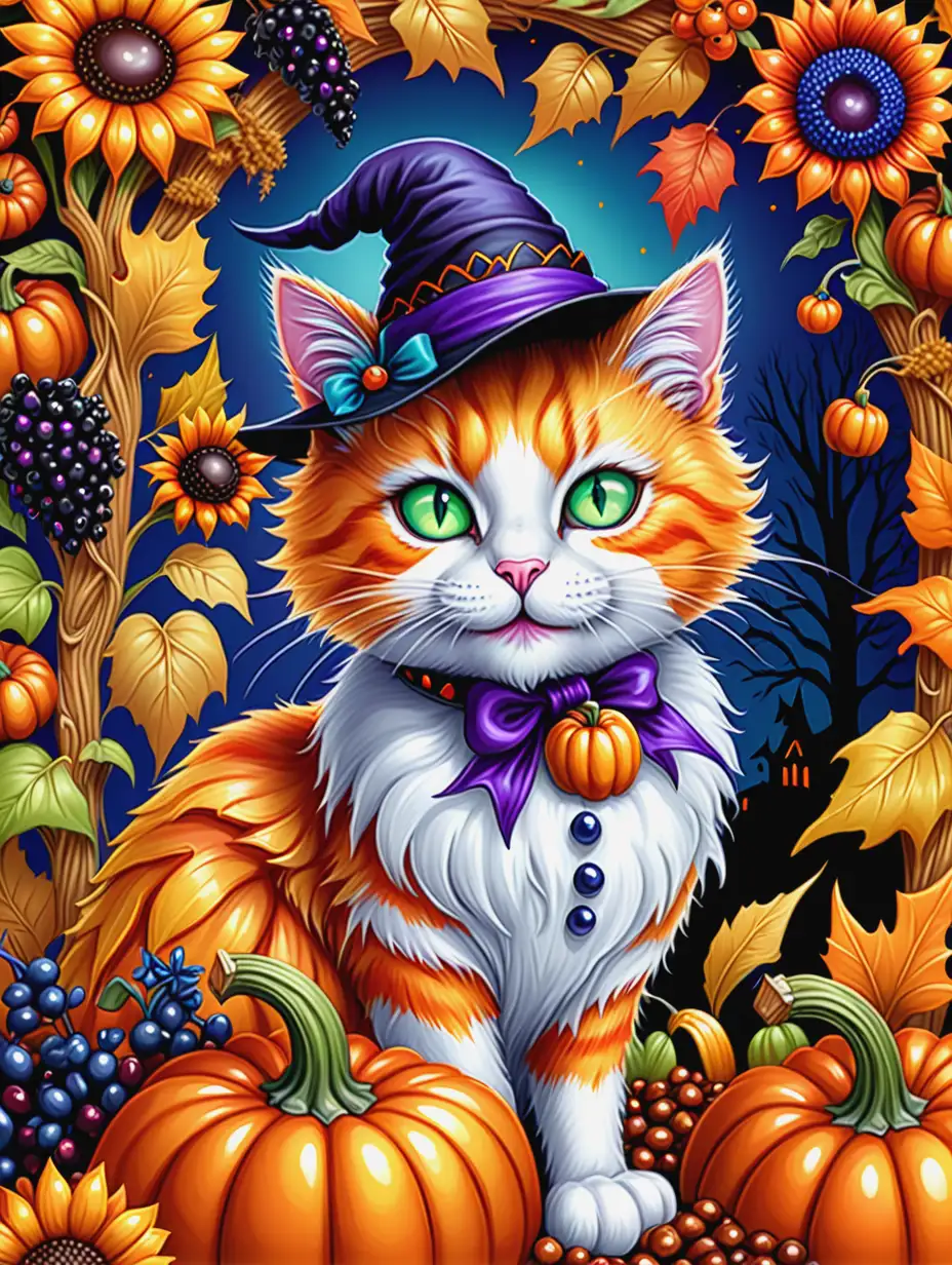 Whimsical-Halloween-Cat-Amidst-Autumn-Splendor