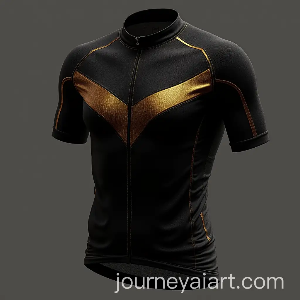 Modern-Cycling-Jersey-with-Black-Base-and-Gold-Accents