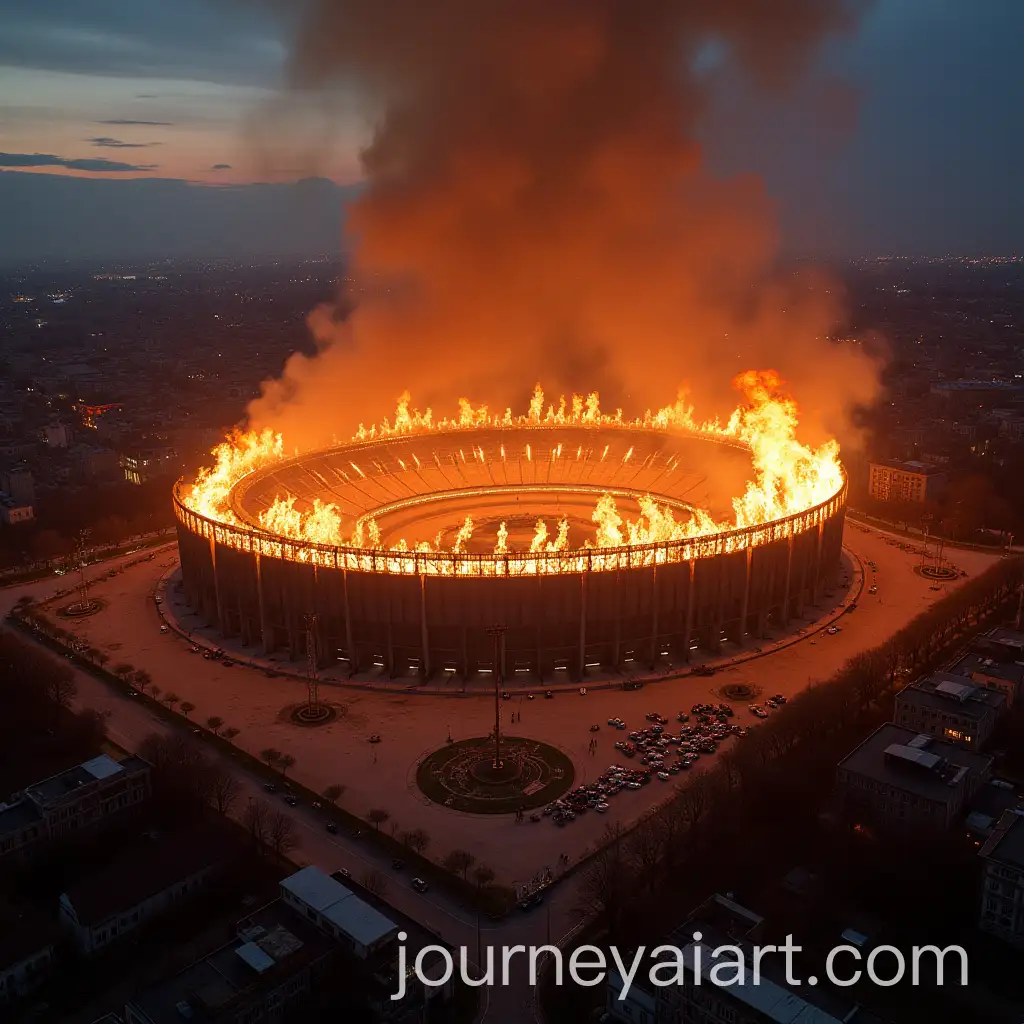 Dramatic-Scene-of-a-Burning-Olympic-Stadium-in-Berlin